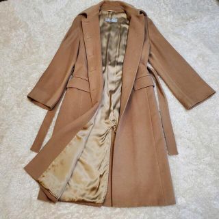 マックスマーラ(Max Mara)のMax Mara アンゴラ混バージンウールベルテットコート(ロングコート)