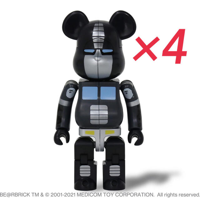 BAPE TRANSFORMERS BE@RBRICK 200% BLACKMEDICOMTOY