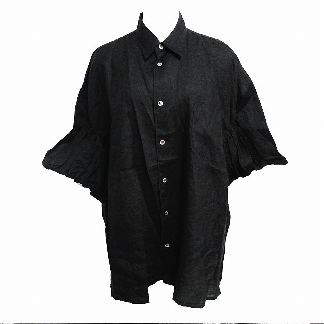 74cm袖丈ジュンヤワタナベ コムデギャルソン オーバーサイズ フリルスリーブ 半袖 シャツ