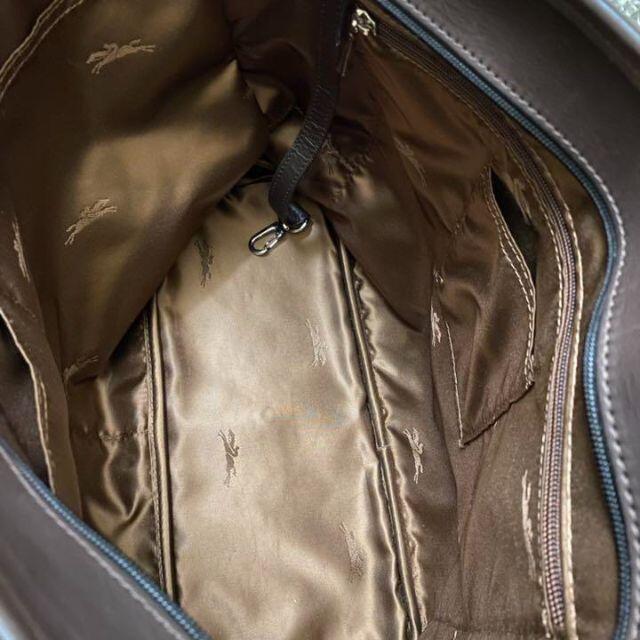 LONGCHAMP(ロンシャン)の【希少】極美品　Longchamp  トートバッグ　キャンバス×レザー　A4可 レディースのバッグ(トートバッグ)の商品写真
