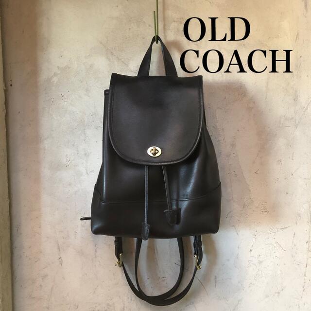 old coach 本革リュック オールドコーチ ブラック ミニリュック レザー