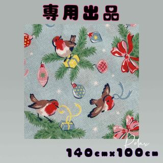 キャスキッドソン(Cath Kidston)の専用出品＊キャスキッドソン クリスマスロビン シーチング綿素材生地(生地/糸)