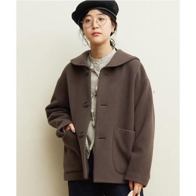 fig London(フィグロンドン)の【1/5まで新春セール】 W/Ca メルトンsailor collar CO レディースのジャケット/アウター(ピーコート)の商品写真