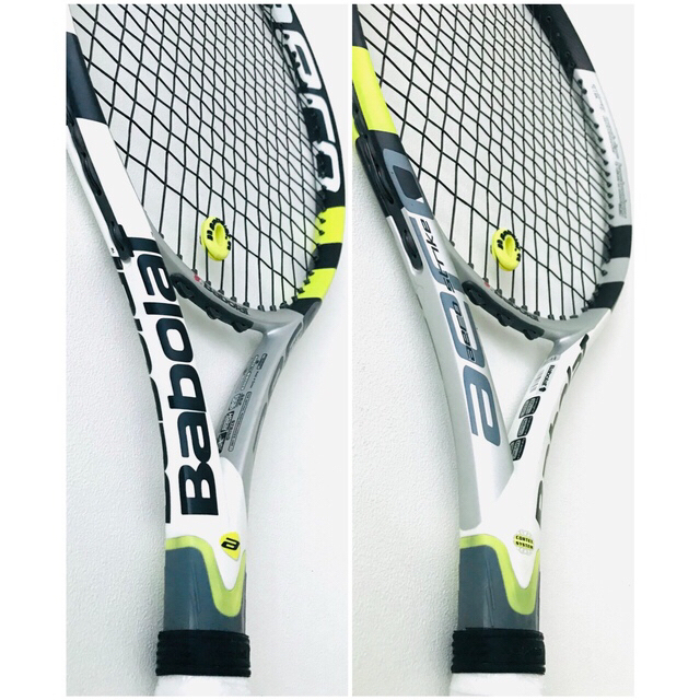 Babolat(バボラ)の【美品】バボラ『アエロストライク』テニスラケット／イエロー＆ブラック／軽量／G2 スポーツ/アウトドアのテニス(ラケット)の商品写真