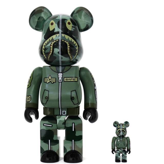 おもちゃ/ぬいぐるみBAPE® x ALPHA x BE@RBRICK 100% & 400%