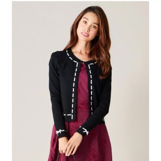 トッカ(TOCCA)の★TOCCA トッカ★黒 LAVIEN ROSE KNIT カーディガン M(カーディガン)