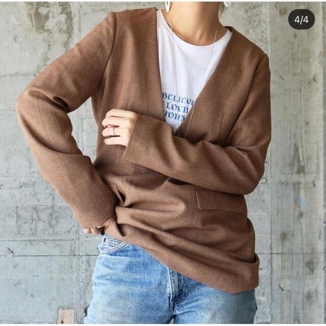 DEUXIEME CLASSE(ドゥーズィエムクラス)のaere/V neck pullover jacket レディースのジャケット/アウター(ノーカラージャケット)の商品写真