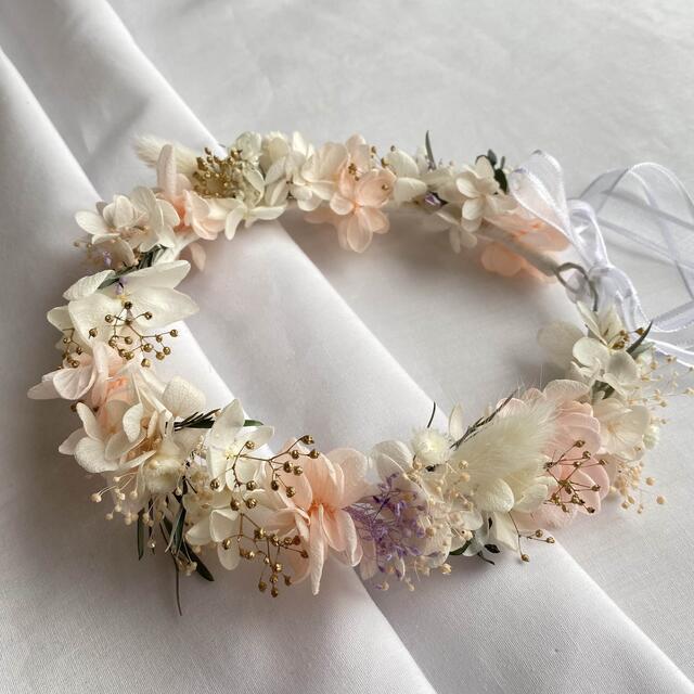 ベビー 花かんむり 花冠 ドライフラワー プリザーブドフラワー
