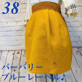 バーバリーブルーレーベル(BURBERRY BLUE LABEL)のレア♪ BURBERRY BLUE LABEL スカート　茶　38(ひざ丈スカート)