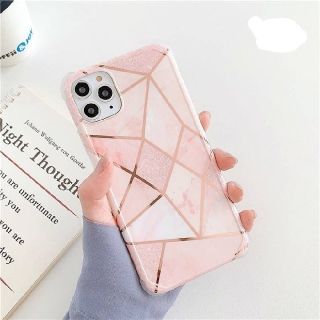 【新品】大理石風♡iPhoneケース ピンク(iPhoneケース)