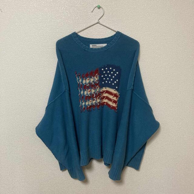 Dairiku inside out knit America 星条旗素材コットン100%