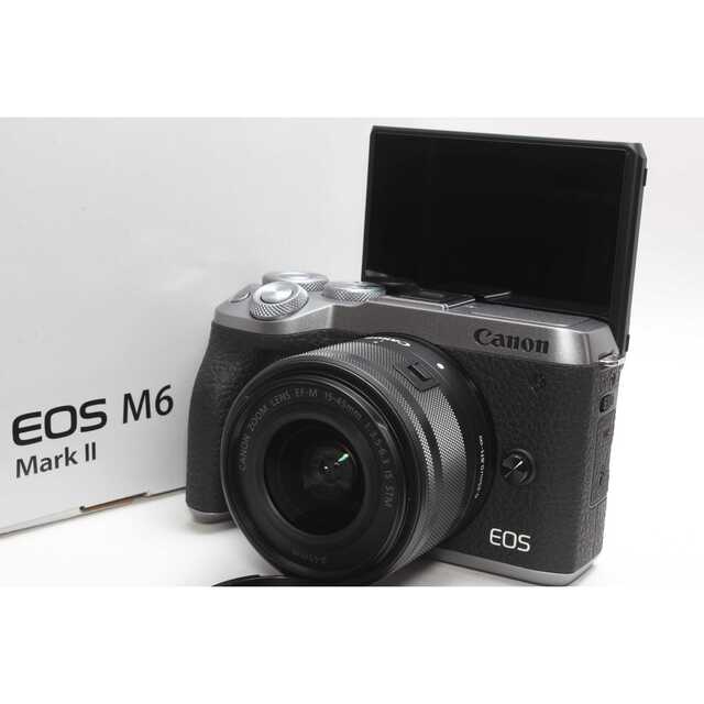 Canon - ❤️超高性能最新ミラーレス❤️Canon EOS M6 Mark II シルバーの通販 by Camerashop_Kosha｜キヤノン ならラクマ
