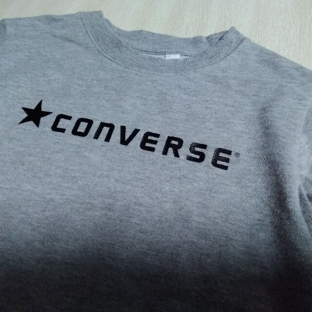 CONVERSE(コンバース)の110cm☆Converse トレーナー スウェット ロゴ グレー 男の子 キッズ/ベビー/マタニティのキッズ服男の子用(90cm~)(Tシャツ/カットソー)の商品写真