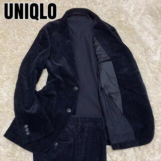 ユニクロ(UNIQLO)の【美品】ユニクロ コーデュロイ セットアップ ジャケット ブラック(セットアップ)