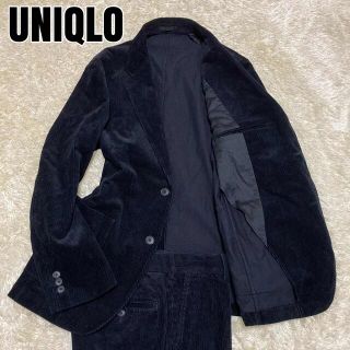 ユニクロ(UNIQLO)の【美品】ユニクロ コーデュロイ セットアップ ジャケット ブラック(セットアップ)