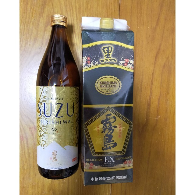 SUZUKIRISHIMA　黒霧島EX　 2本セット 食品/飲料/酒の酒(焼酎)の商品写真