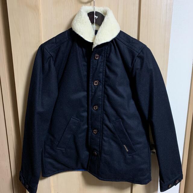 【AOZORA】刺子DENIM N-1中綿デッキジャケット 中綿ブルゾンアウター