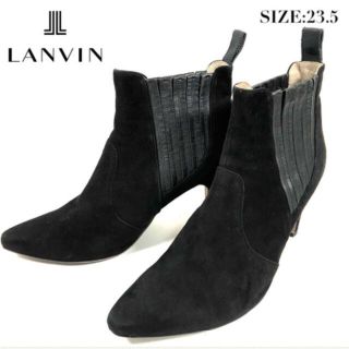 ランバンコレクション(LANVIN COLLECTION)の美品☆LANVIN  サイドゴア　ショートブーツ　スエード生地(ブーツ)