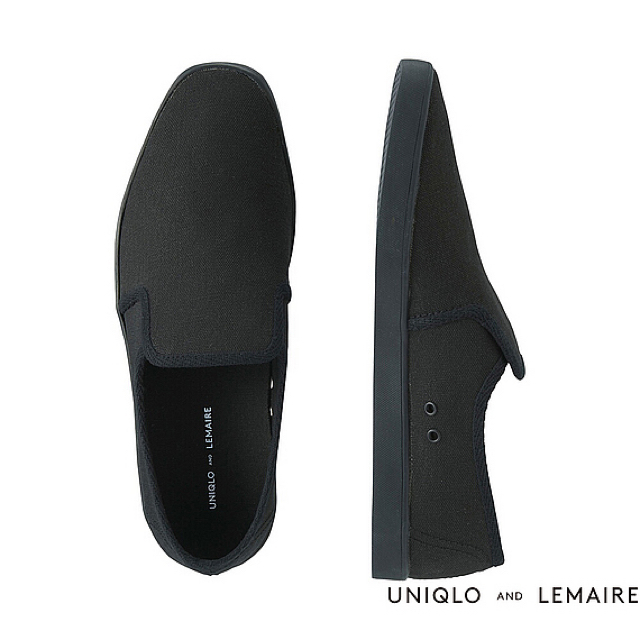 UNIQLO(ユニクロ)の未使用　UNIQLO LEMAIRE キャンバススリッポン レディースの靴/シューズ(スリッポン/モカシン)の商品写真