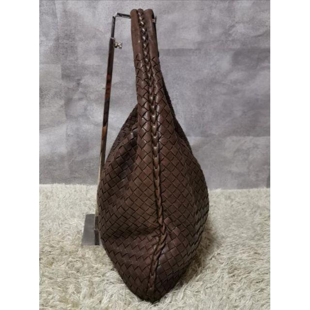 Bottega Veneta(ボッテガヴェネタ)の【美品】ボッテガヴェネタ イントレチャート ホーボー ハンドバッグ ブラウン レディースのバッグ(ショルダーバッグ)の商品写真