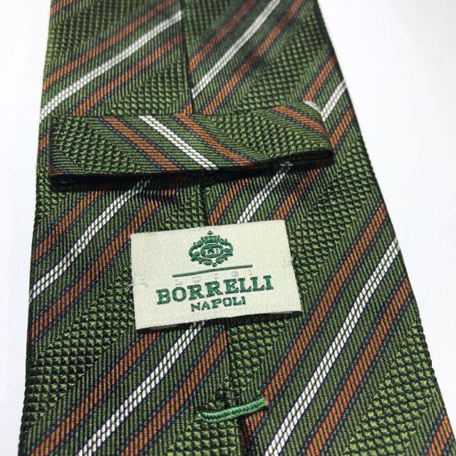 LUIGI BORRELLI(ルイジボレッリ)のルイジボレッリ イタリア製 高級シルク ネクタイ タータンストライプ メンズのファッション小物(ネクタイ)の商品写真
