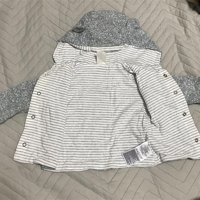 babyGAP(ベビーギャップ)のmiyuna様専用GAP ギャップ くまさん耳付きカーディガン キッズ/ベビー/マタニティのベビー服(~85cm)(カーディガン/ボレロ)の商品写真