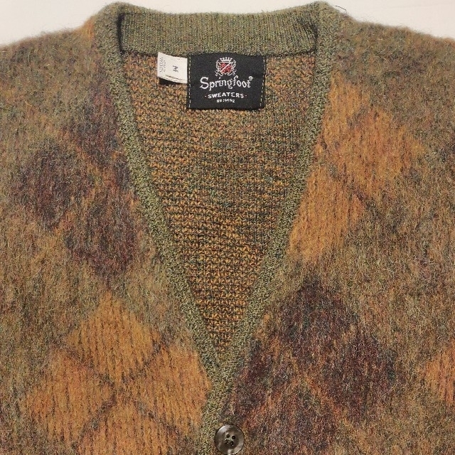 美品 デッドストック 60s 毛足長 モヘア カーディガン Springfoot