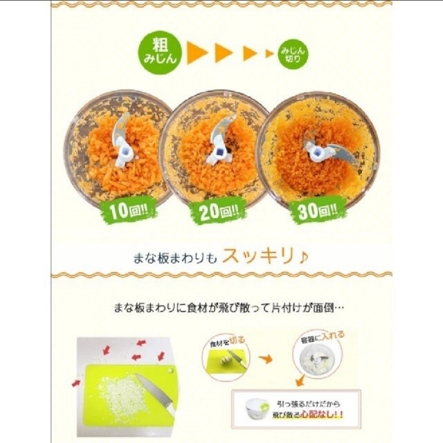 みじん切り器 ふたも洗える ぶんぶんチョッパー  インテリア/住まい/日用品のキッチン/食器(調理道具/製菓道具)の商品写真