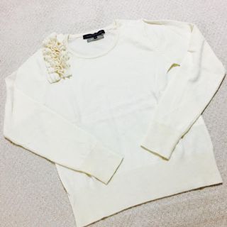 ユナイテッドアローズグリーンレーベルリラクシング(UNITED ARROWS green label relaxing)のグリーンレーベルリラクシング肩フリルニットナノユニバース(ニット/セーター)