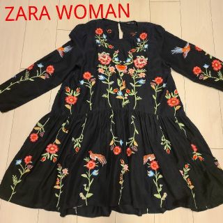 ザラ(ZARA)のZARA 刺繍パッチ　チュニック(シャツ/ブラウス(長袖/七分))