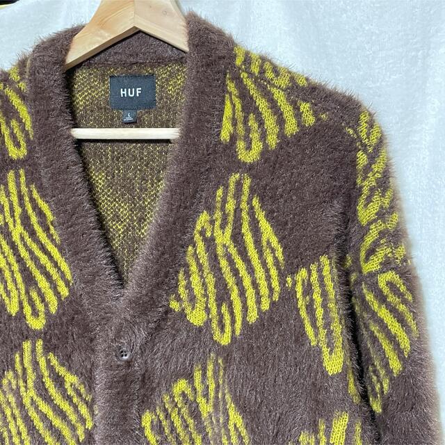 huf fuck it cardigan モヘアタッチカーディガン L 21aw