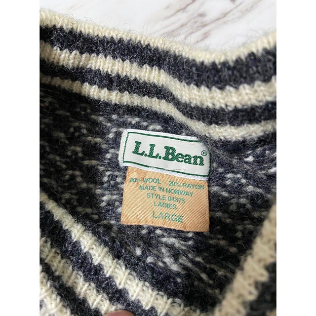 L.L.Bean(エルエルビーン)の珍カラー vintage l.l.bean オリジナル 70s バーズアイニット レディースのトップス(ニット/セーター)の商品写真