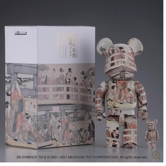 BE@RBRICK 喜多川歌麿「両国橋の上下」 100% ＆ 400%