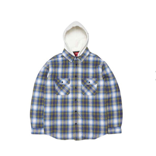 Supreme Hooded Flannel Zip Up Shirtパーカー