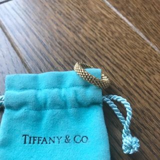 ティファニー(Tiffany & Co.)のクリスマスセール！！ティファニー　サマセット　メッシュ　リング　ゴールド(リング(指輪))