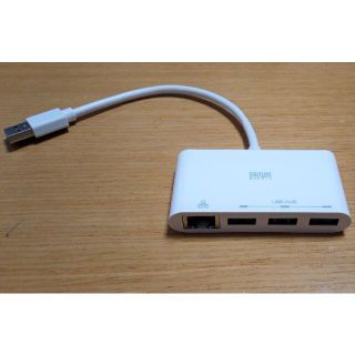  サンワダイレクト　USB3.0ハブ付きLAN変換アダプタ(PC周辺機器)