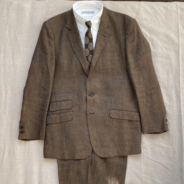 50s style change pocket linen suit