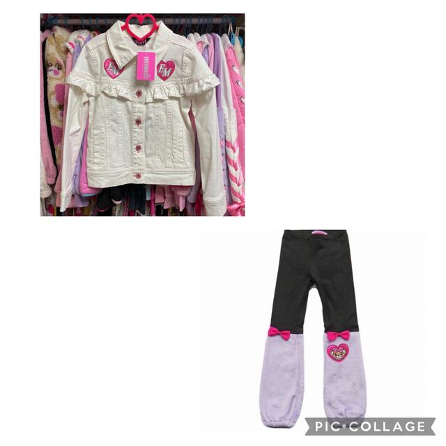 EARTHMAGIC(アースマジック)のアースマジック  ジャケット  レギンス  セット キッズ/ベビー/マタニティのキッズ服女の子用(90cm~)(ジャケット/上着)の商品写真