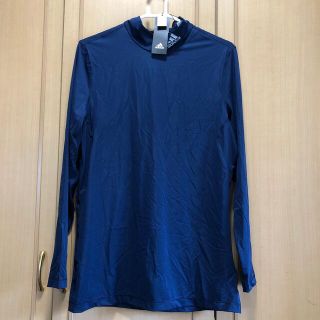 アディダス(adidas)の【未使用.タグ付き】adidas ロングTシャツ　2XL ネイビー(Tシャツ/カットソー(七分/長袖))