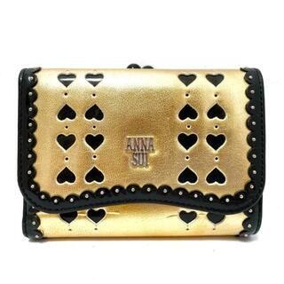 アナスイ(ANNA SUI)のアナスイ 3つ折り財布 - ゴールド×黒(財布)