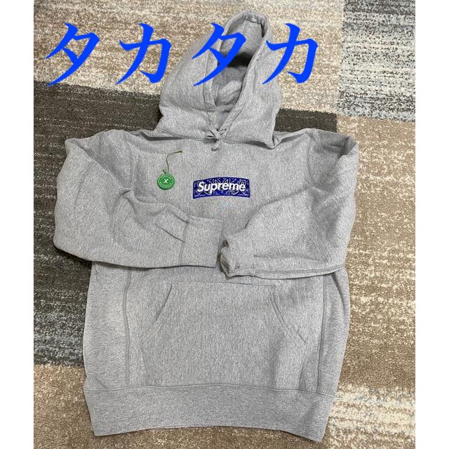 Bandana Box Logo Hooded Sweatshirt M グレー