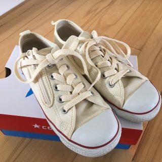 コンバース(CONVERSE)のコンバース　20センチ　ベージュ　美品(スニーカー)