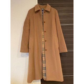 バーバリーブルーレーベル(BURBERRY BLUE LABEL)のバーバリー　ブルーレーベル　アンゴラ混　コート　キャメル(ロングコート)