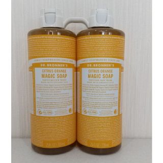 ドクターブロナー(Dr.Bronner)のドクターブロナー  マジックソープ  シトラスオレンジ 739mI  ×  ２本(ボディソープ/石鹸)