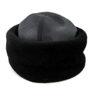エルメス 帽子 59美品  - 黒 帽子 (その他)