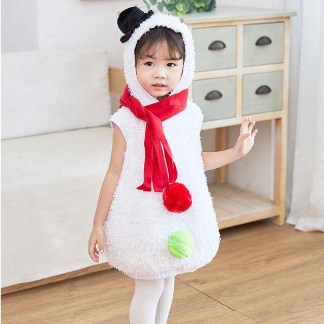 訳アリ　クリスマスコスプレ　雪だるま　コスチューム　パーティー キッズ/ベビー/マタニティのキッズ服男の子用(90cm~)(その他)の商品写真