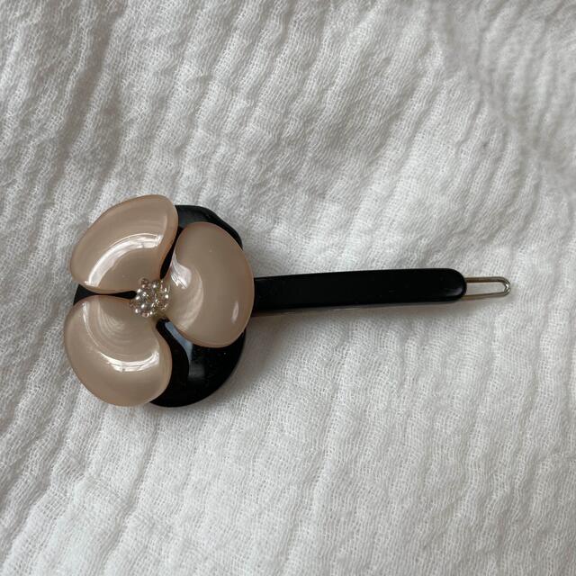 アレクサンドルドゥパリ*ヘアクリップ*バレッタ*花*ラインストーン*黒-