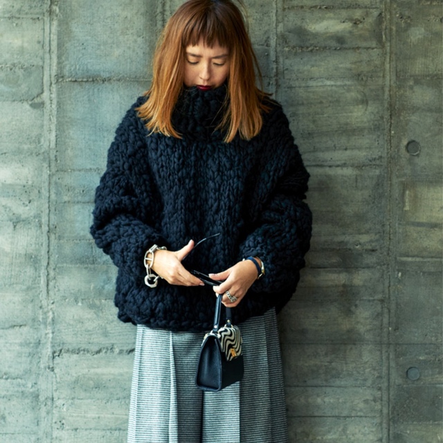SEEALL◇HAND OVERSIZED CANADIAN 掻ける SWEATER/BRW/内タグ無// SEEALL◇HAND OVERSIZED CANADIAN 掻ける SWEATER/BRW/内タグ無//
