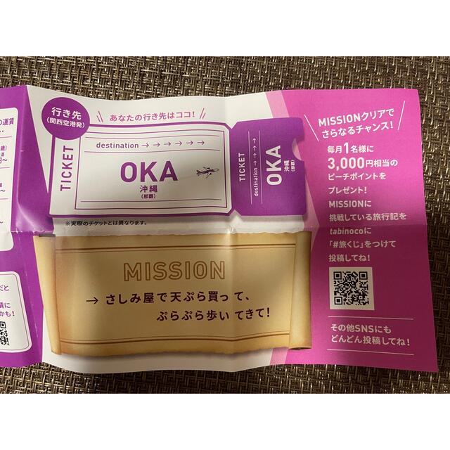 peach 旅ガチャ 関西空港→沖縄 チケットのチケット その他(その他)の商品写真