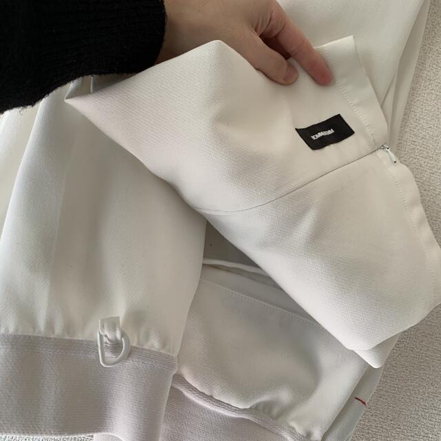 STUDIOUS 2019aw syu homme femm slit pants Whiteの通販 by ピカチュー's shop｜ステュディオスならラクマ - 超特価在庫
